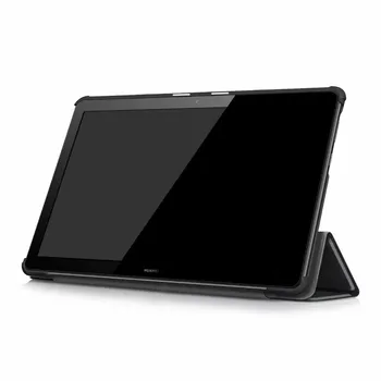 PU Odos Smart Stovėti Atveju, Huawei MediaPad T5 AGS2-W09/L09/L03/W19 10.0 colių Planšetinio kompiuterio Dangtelis 
