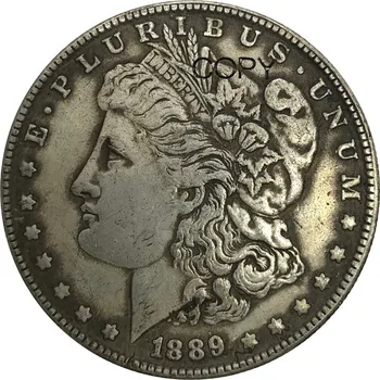 1889 o Jungtinių Amerikos valstijų 1 Vieno Dolerio Morgan Doleris Cupronickel Sidabro Padengtą Kopijuoti Monetas