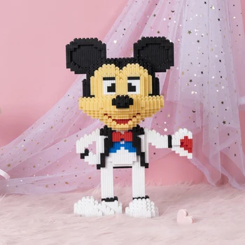 Naujas Disney Serijos Valentino Diena Mickey Minnie Vestuvių Blokai Pora Montavimas Žaislai Berniukams ir Mergaitėms Dovanų
