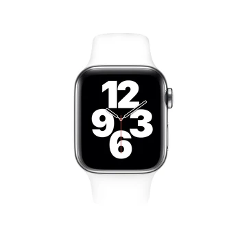 Baltos spalvos Spausdinta Silikono Dirželis Apple Watch Band 44mm 40mm 38 42mm Dėmės Gėlių Juostos Iwatch 2 3 4 5 6 Apyrankę Diržas