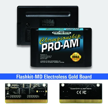 Čempionato Pro-Am - JAV Etiketės Flashkit MD Electroless Aukso PCB Kortele Sega Genesis Megadrive Vaizdo Žaidimų Konsolės
