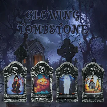 Helovinas Rekvizitai Antkapio LED Šviesos Siaubo Dvasios Grim Reaper Moliūgų Naktį dega Happy Halloween Haunted House Dekoro Juosta
