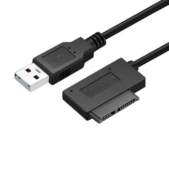 USB 2.0 Mini Sata II 7+6 13Pin Adapteris Keitiklis, Nešiojamąjį CD/DVD ROM Optinių Diskų Duomenų Kabelis Laido Adapteris, skirtas Sąsiuvinis