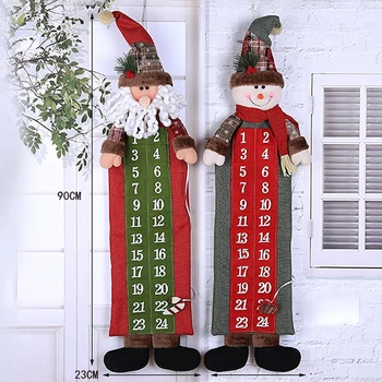 Kalėdų 24 Dieną Kabinti Advento Kalendorius Raudona Ir Balta Santa Claus Dizaino Neaustinių Kalėdos Atgalinės Atskaitos Apdailos Kalendorius Prekes