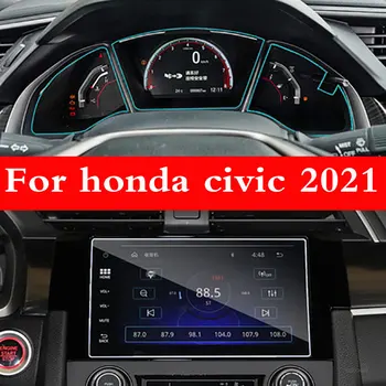 Automobilių touch GPS navigacijos ekrano apsaugos grūdinto grūdintas filmas honda civic 2021 Automobilio interjero lipdukai