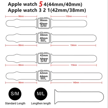 Oficialus Minkšto Silikono Dirželis Apple Žiūrėti juosta 38mm 40mm 42mm 44mm Gumos watchband Sporto apyrankę, diržą iWatch 5 4 3 6 SE