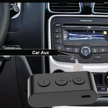 Bluetooth 5.0 Auido Imtuvas, Adapteris 3,5 MM AUX Lizdas Bevielis Stereo Muzikos Su Mic Parama TF Kortelę Peržiūros Automobilių Ausines