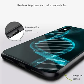 DNR naudą genetinių variacijų Silikono Stiklo Telefoną Atveju Xiaomi Redmi 9A 8A 7A Pastaba 9 8 7 Pro Y3 9S 8T Balck Dangtis
