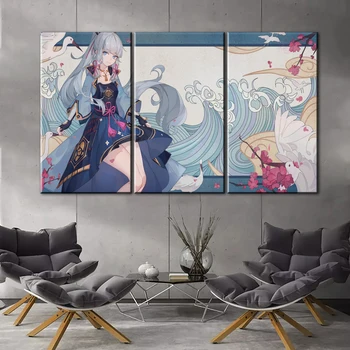 Genshin poveikio Žaidimas plakatas namų dekoro hd tapybos Kamisato Ayaka praleisti sienų tapybos plakatas anime Studijų Miegamasis Baras, Kavinė Sienos