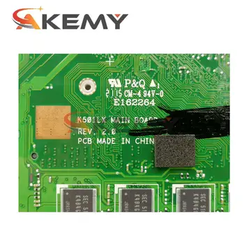 K501LX 4GB RAM I3-5010 CPU GTX950M mainboard ASUS K501LN K501LB A501L K501L V505L mainboard Nešiojamojo kompiuterio motininė plokštė Bandymo GERAI