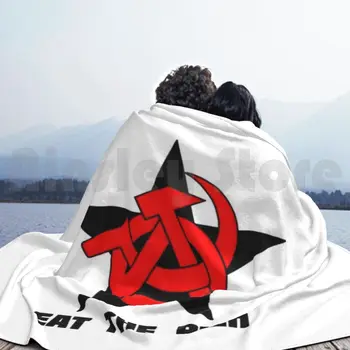 Valgyti Turtingas Antklodė Už Sofa-Lova Kelionės Anarchist Komunizmas Socializmas Išlaisvinimo Blackstar Black Star Anarcho