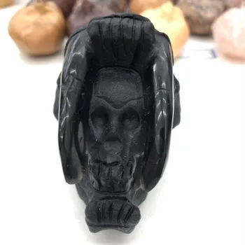 Gamtos kaukolės paviršiaus kvarcinio krištolo kaukolės raižyti dekoro reiki Namų puošybai