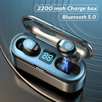 Naujas F9 Belaidė Ausinė Bluetooth 5.0 Ausinės TWS Mini HIFI In-ear Sporto Veikia Rankų Paramos IOS/Android Telefonai HD Skambinti