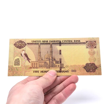 7pc Saudo jungtiniai arabų emyratai Valiutos Banknotų į 24k Aukso Popierinių Pinigų Kolekcija Progines