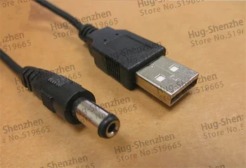 50pcs/daug Aukštos kokybės garso ventiliatoriaus maitinimo kabelis, USB A male, kad DC5.5*2.1 maitinimo kabelis
