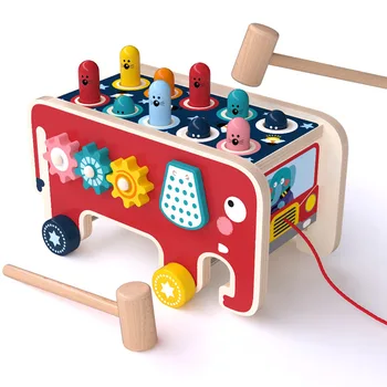 Naujas Medinis Žiurkėno Animacinių filmų Dramblys Walker Montessori Ankstyvo Mokymosi Žaislai Vaikų Švietimo Žaislai, Matematika, Žaislai, Kalėdų Dovanos