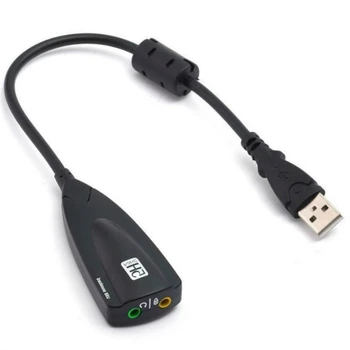 Išorinė USB Garso plokštė 7.1 Adapteris 5HV2 USB 3,5 mm Jack 3D CH Sound Antimagnetic Garso laisvų Rankų įrangos Mikrofonas Nešiojamas KOMPIUTERIS PS4