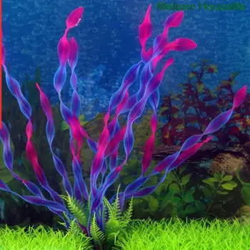 Dirbtinės Plastikinės Vandens Augalų Žolės Akvariumas Deco Augalų, Žuvų Bakas Žolės Gėlių Ornamentu Dekoro Vandens Priedai