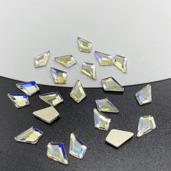 100vnt Mėnesiena Įvairių Kristalų Nagų Diamond Masės Stiklo Cirkonio 3D Nagai Meno Papuošalai Prekių kalnų krištolas
