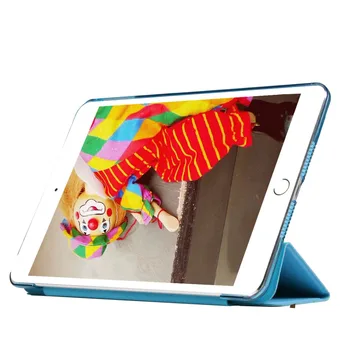 Tablet Case for iPad 4 modelio A1538 A1550,PU Oda Ultra Plonas+Permatomas KOMPIUTERIO Kietąjį Atgal Smart Cover ipad mini atveju 4