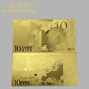 10vnt/daug Karšto Pardavimo Eurų Banknotų 5 10 20 50 100 200 500 1000 1 Mln. Eurų Aukso Banknotų į 24K Aukso Kolekcija