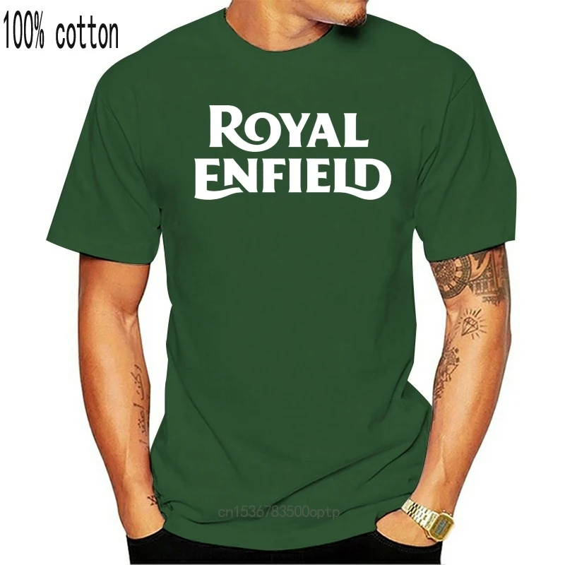 2021 Naujas Royal Enfield T-Shirt Mens Apvalios Kaklo trumpomis Rankovėmis, Dugno T-shirt Nuotrauka 3