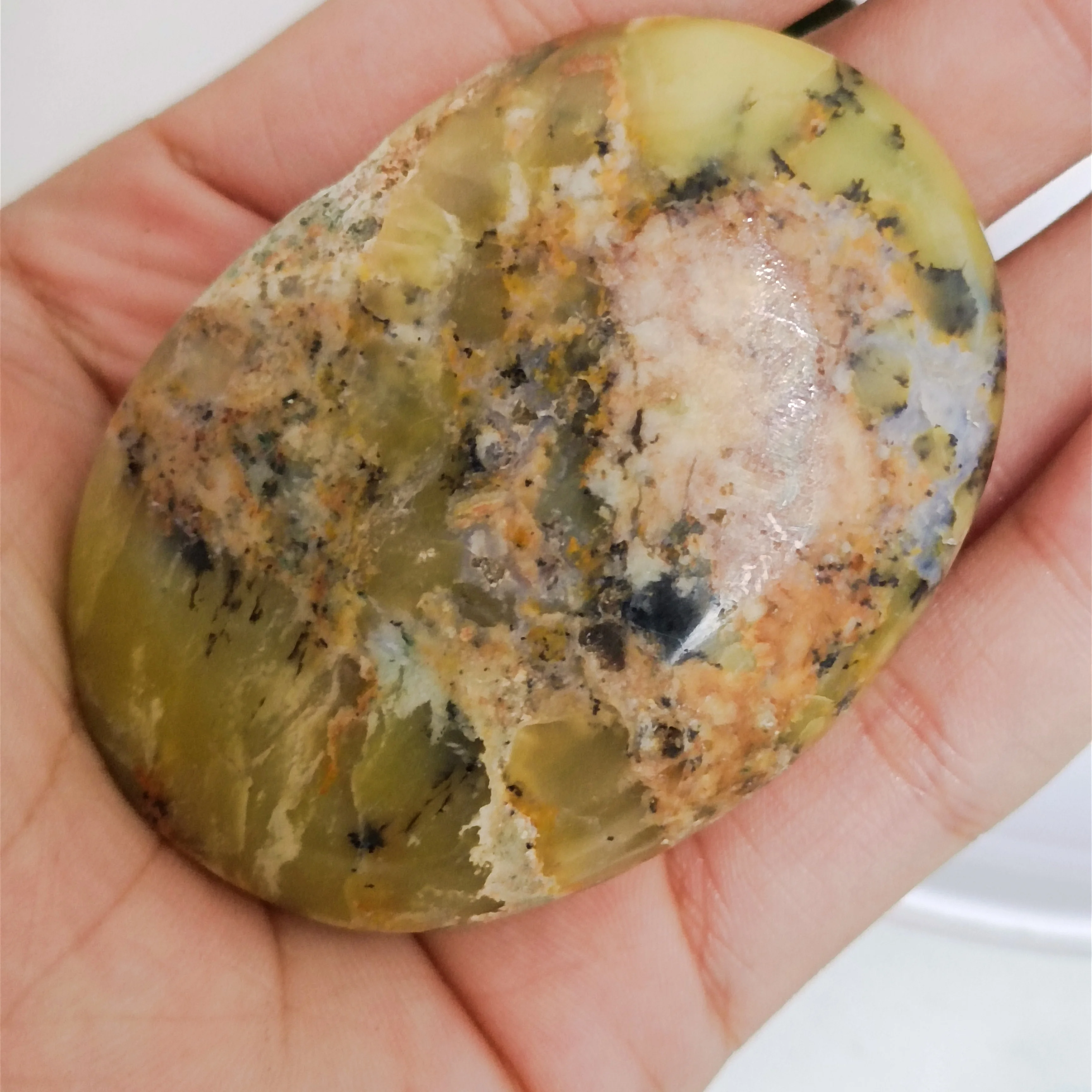 60-70g 1pc Gamtos Green Opal Palmių Akmenų Kristalai, Brangakmeniai, Namų Dekoracijos Nuotrauka 2
