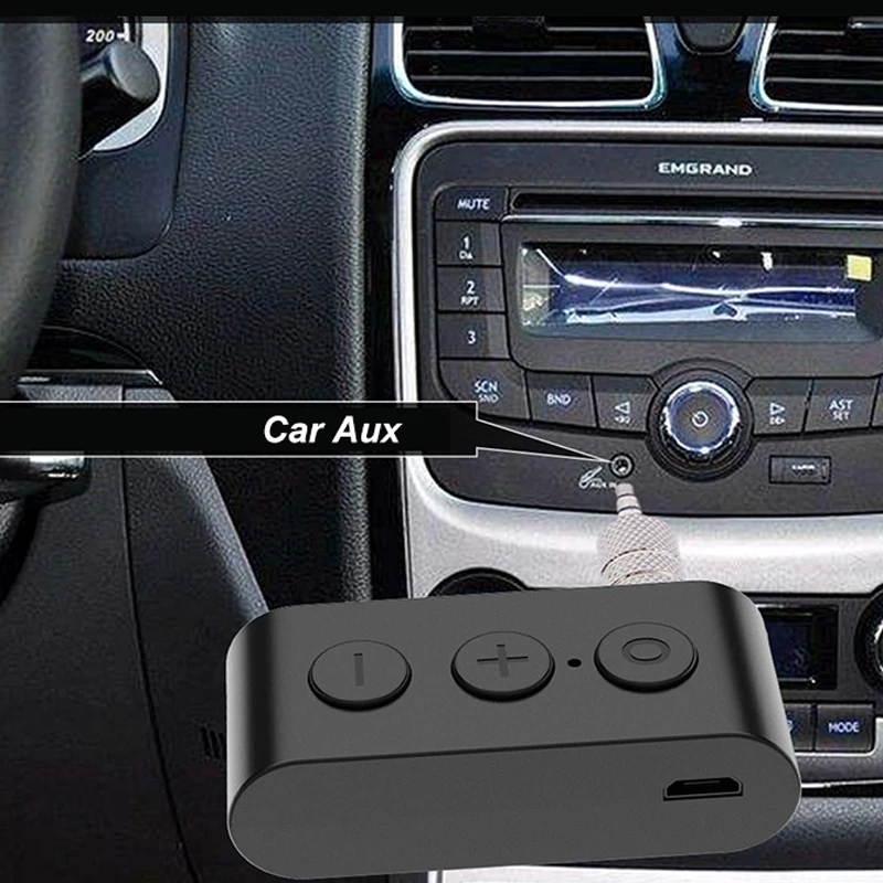 Bluetooth 5.0 Auido Imtuvas, Adapteris 3,5 MM AUX Lizdas Bevielis Stereo Muzikos Su Mic Parama TF Kortelę Peržiūros Automobilių Ausines Nuotrauka 0