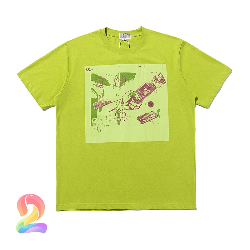 CAVEMPT Abstraktus Modelis T-shirt Aukštos Kokybės Plautą Batikos Apvalios Kaklo Vyrų Drabužiai C. E. Mados Prarasti Moterų T Shirts Nuotrauka 0