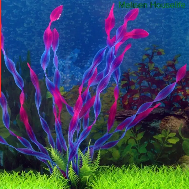 Dirbtinės Plastikinės Vandens Augalų Žolės Akvariumas Deco Augalų, Žuvų Bakas Žolės Gėlių Ornamentu Dekoro Vandens Priedai Nuotrauka 0