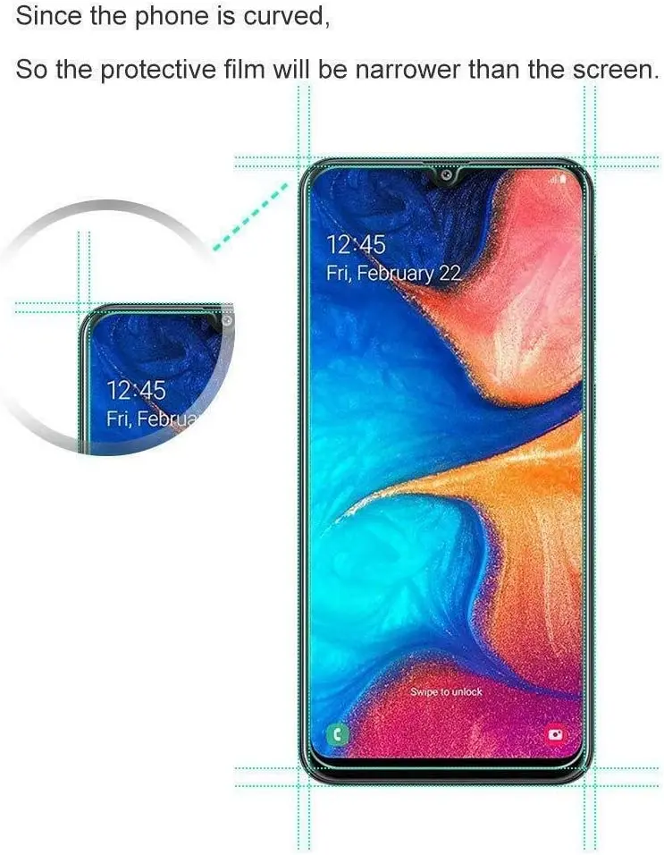 Grūdintas Stiklas Samsung Galaxy A20e Stiklo 9H 2.5 D Apsauginės Plėvelės nuo Sprogimo apsaugotą Clear Screen Protector, Telefono Dangtelį Nuotrauka 3