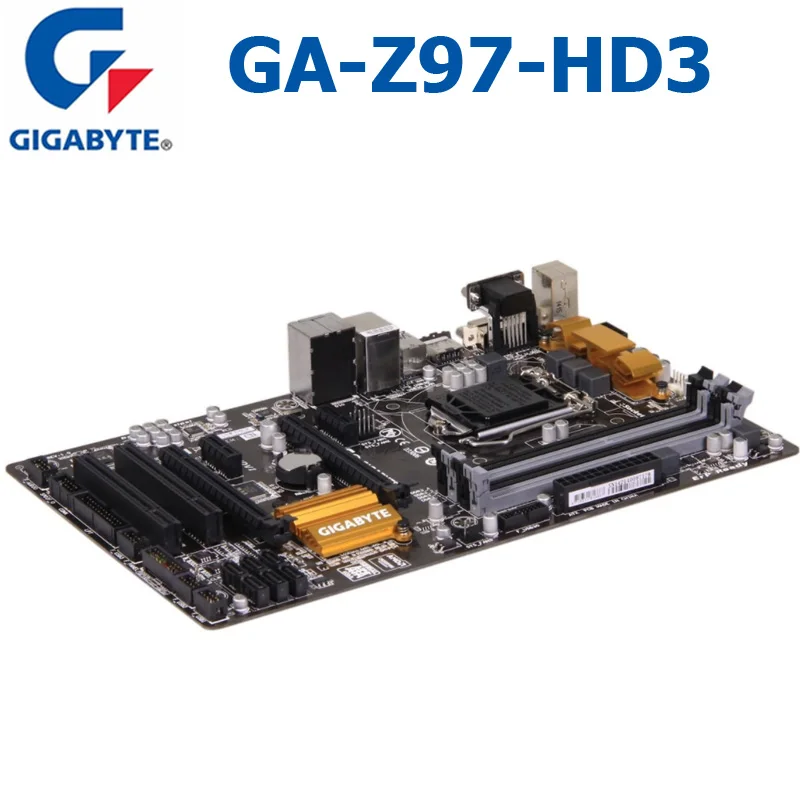 LGA 1150 Gigabyte GA-Z97-HD3 Naudoti Darbastalio Plokštė Z97-HD3 Z97 LGA 1150 i3 i5 i7 DDR3 32G SATA3 ATX Intel Z97 Mainboard 1150 Nuotrauka 4