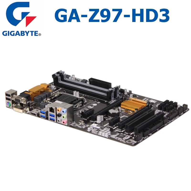 LGA 1150 Gigabyte GA-Z97-HD3 Naudoti Darbastalio Plokštė Z97-HD3 Z97 LGA 1150 i3 i5 i7 DDR3 32G SATA3 ATX Intel Z97 Mainboard 1150 Nuotrauka 5