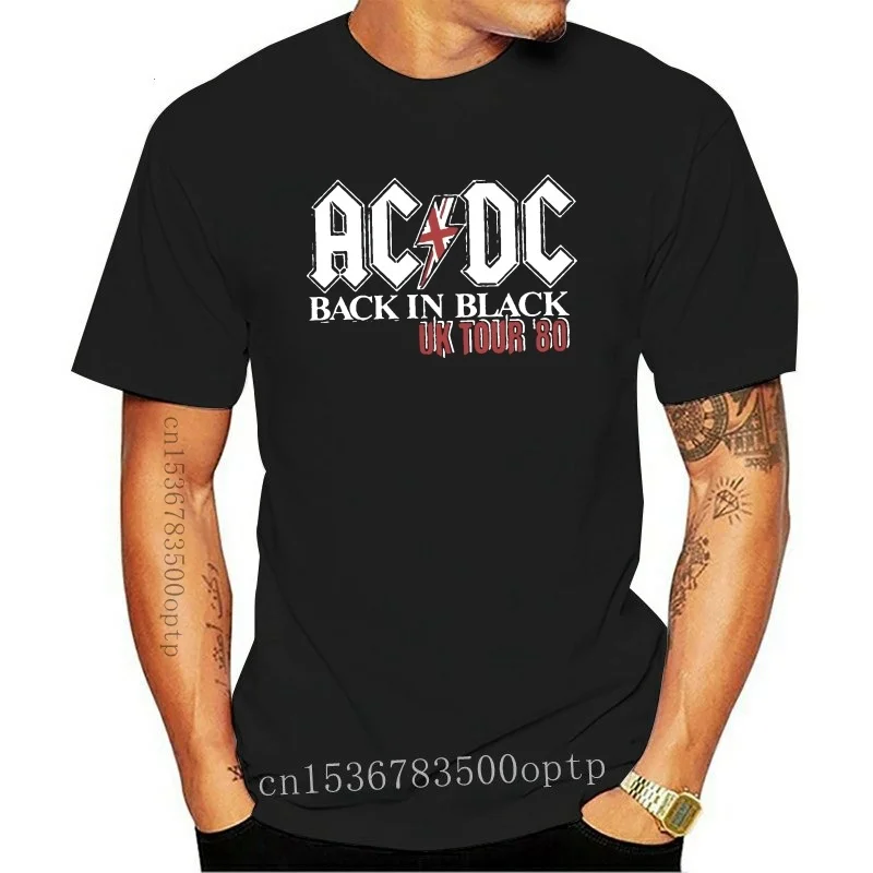 Naujas 2021 juokingi marškinėliai vyrams suvenyrinius marškinėlius AC_DC T-Shirt - Black JK Kelionių Nuotrauka 1