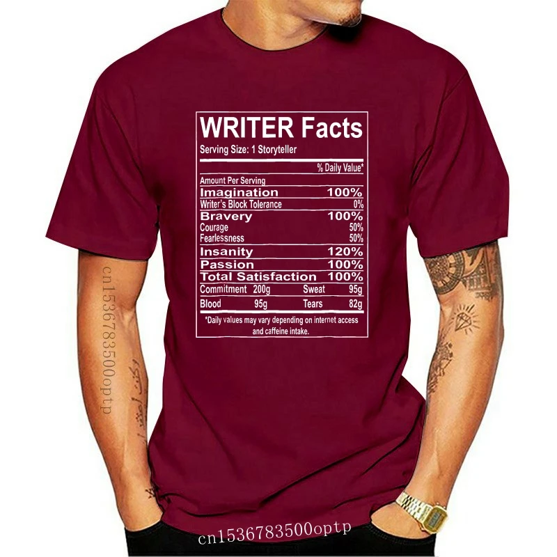 Naujas 2021 Mados Vyrų marškinėliai Rašytojas Faktus Pasakotojas Informacija apie Maistingumą Marškinėliai Nuotrauka 3