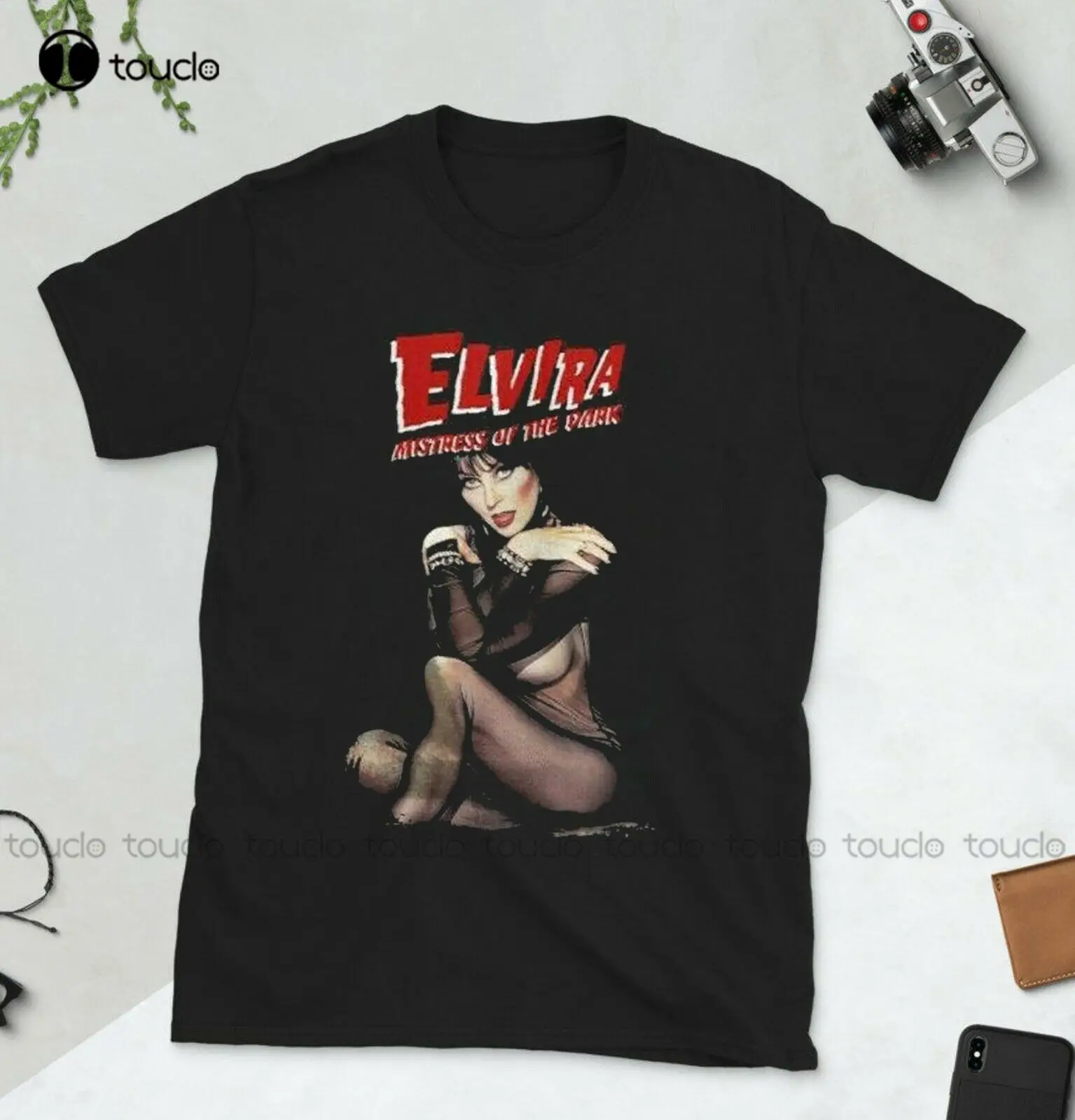 Naujas Elvira Šeimininke Tamsiai Classic Black T-Shirt Unisex S-5Xl Plakatas Filmą Tee Treniruotės Marškinėliai Moterims, Vyrams Nuotrauka 3