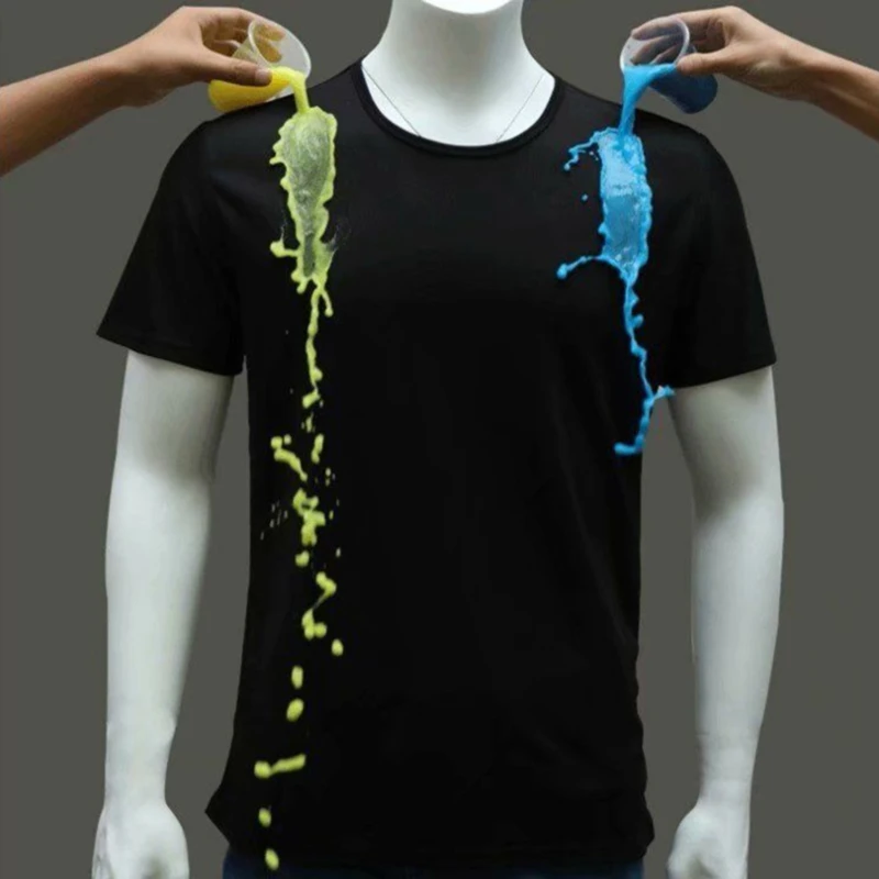 Naujas Vyrų Vasaros Marškinėliai Trumpas rankovėmis Kvėpuojantis Marškinėliai Greitai-džiovinimo Ledo Šilko marškinėliai Kieto Spalvų Laisvi O-kaklo Vyrams, Drabužiai Nuotrauka 4