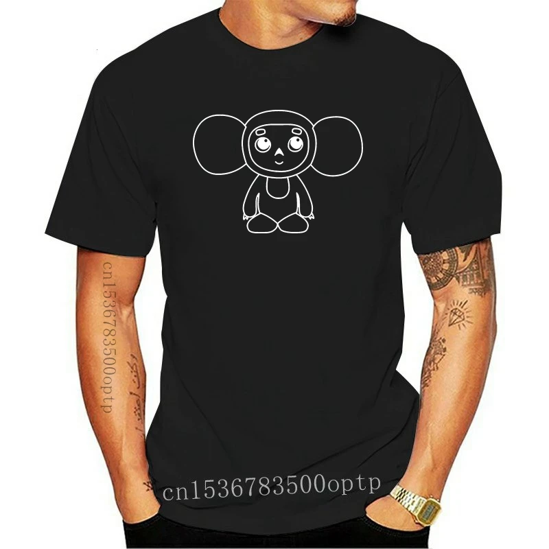 Nauji vyriški Cheburashka marškinėliai asmeninį medvilnė dydis S-3xl Laisvalaikio Raukšlių Kvėpuojantis Pavasario Unikalus marškinėliai Nuotrauka 3