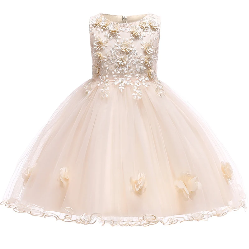Vasaros vaikų baby girl gėlių suknelė vaikas bridesmaid bamblys elegantiška suknelė vestido infantil oficialią šalies tutu suknelė L5061 Nuotrauka 0