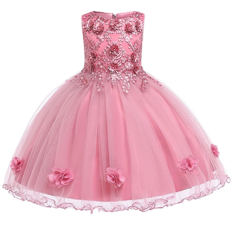Vasaros vaikų baby girl gėlių suknelė vaikas bridesmaid bamblys elegantiška suknelė vestido infantil oficialią šalies tutu suknelė L5061 Nuotrauka 1