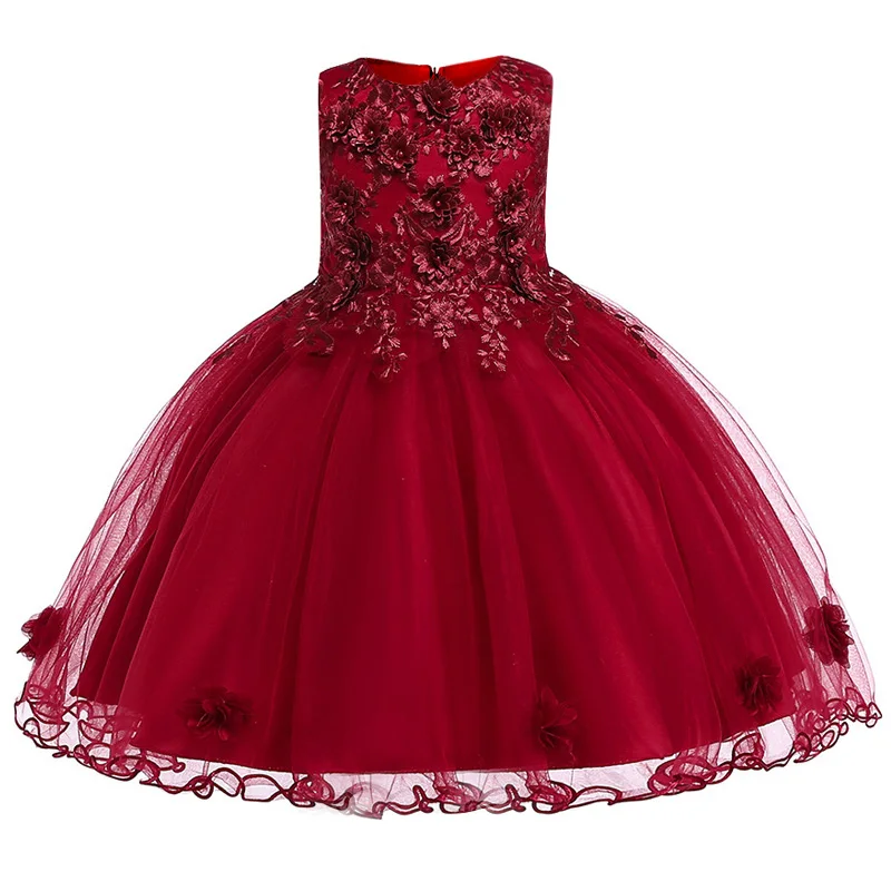 Vasaros vaikų baby girl gėlių suknelė vaikas bridesmaid bamblys elegantiška suknelė vestido infantil oficialią šalies tutu suknelė L5061 Nuotrauka 3